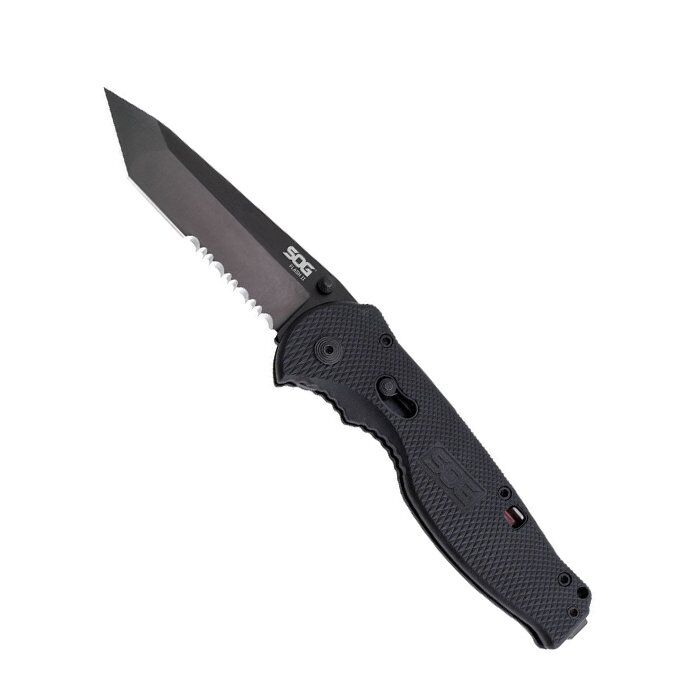 SOG Flash II Tanto Siyah Düz ve Tırtıklı Bıçak