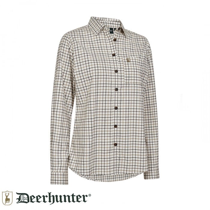 DEERHUNTER Lady Grace Bej Kareli Gömlek 38