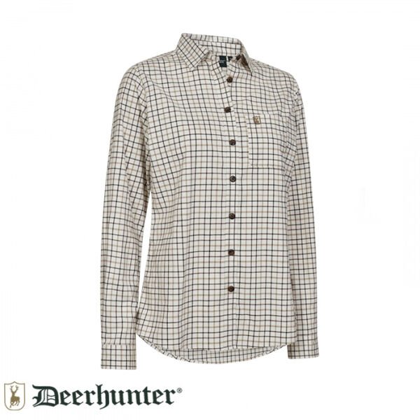 DEERHUNTER Lady Grace Bej Kareli Gömlek 38