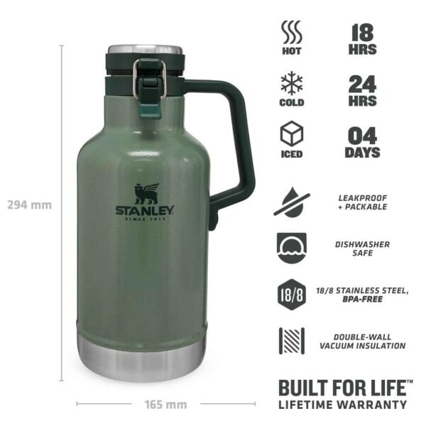 STANLEY Klasik Vakumlu Yeşil Termos 1.9 Lt