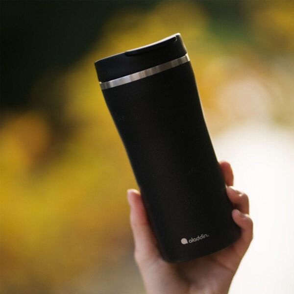 Aladdin Mocca Thermavac Leak-Lock Çelik Termos Bardak 0,35 LT - Siyah