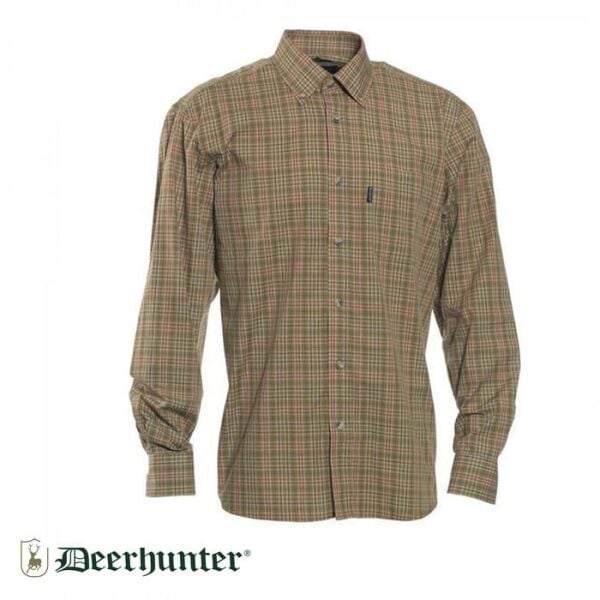 T. DEERHUNTER Marshall Red Kareli Uzun Kol Gömlek 43/44