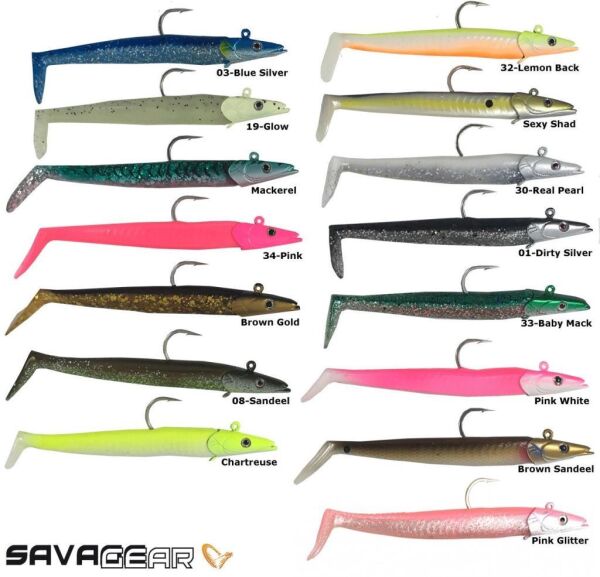 SAVAGE GEAR Sandeel 12.5 cm 23 gr 2+1 Adet Suni Yem Blue Silver