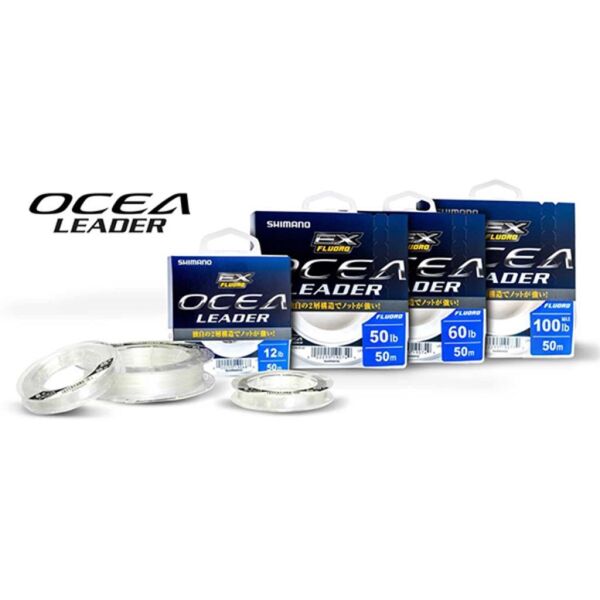 SHIMANO Ocea Leader EX Fluoro 30lb 50m 50m Fluorokarbon Misina