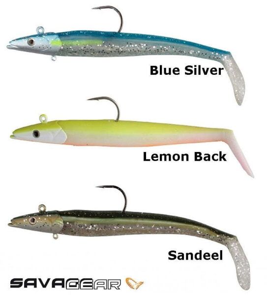 SAVAGE GEAR Sandeel 18 cm 100 gr 2+1 Adet Suni Yem Blue Silver