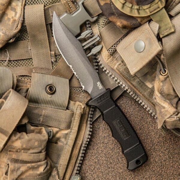 SOG M37N SEAL PUP - NYLON SHEATH TIRTIKLI BIÇAK