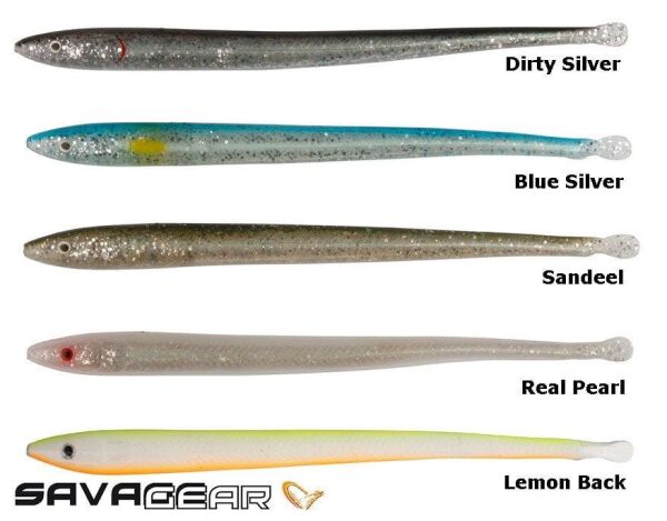 SAVAGE GEAR LB Sandeel Slug 14 cm 6 Adet Suni Yem Real Pearl