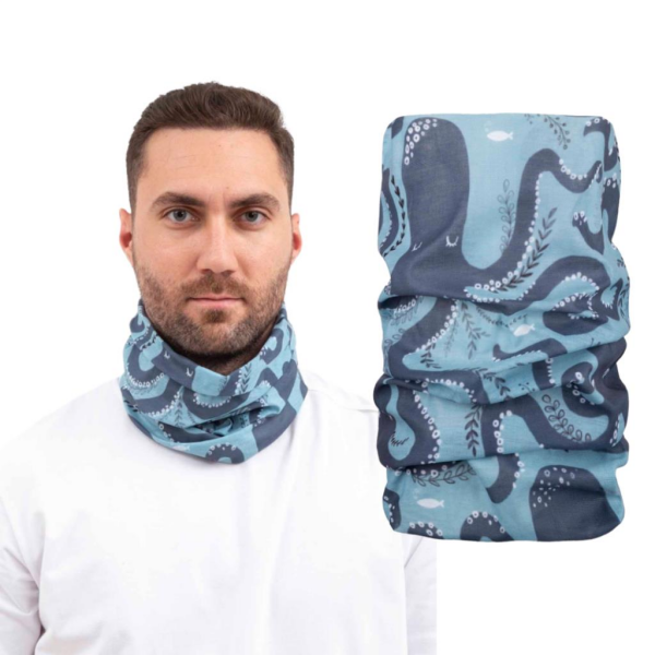 VAV BUFFO01 Boyunluk, Bileklik, Bandana, Maske - Gri