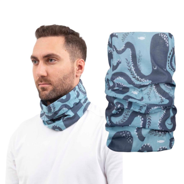 VAV BUFFO01 Boyunluk, Bileklik, Bandana, Maske - Gri