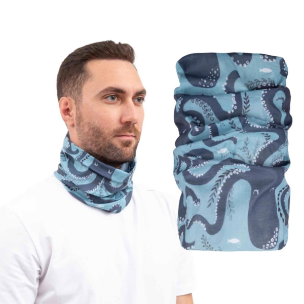 VAV BUFFO01 Boyunluk, Bileklik, Bandana, Maske - Gri