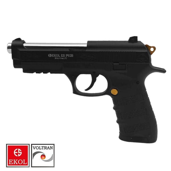 EKOL S P92 B Polimer Siyah Altın Havalı Tabanca - Blowback