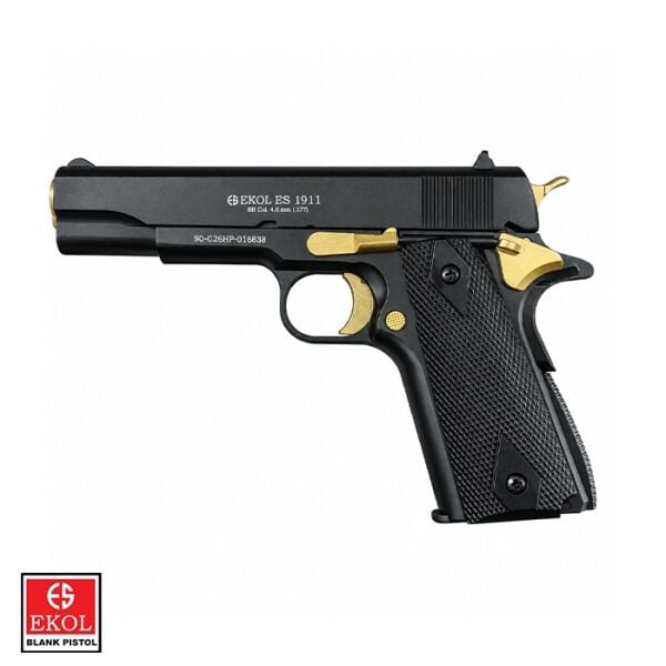 EKOL ES 1911 Siyah ALTIN Havalı Tab.-Blowback