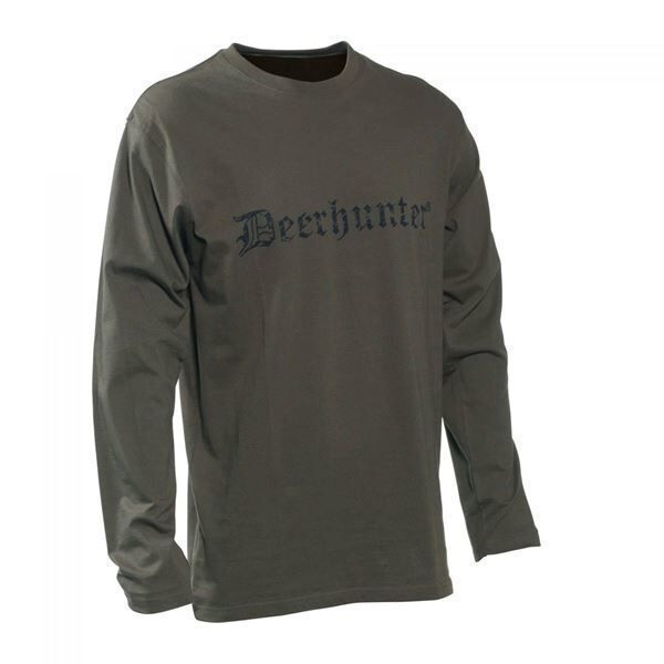 DEERHUNTER Logo Yeşil Uzun Kollu Tişört - XL