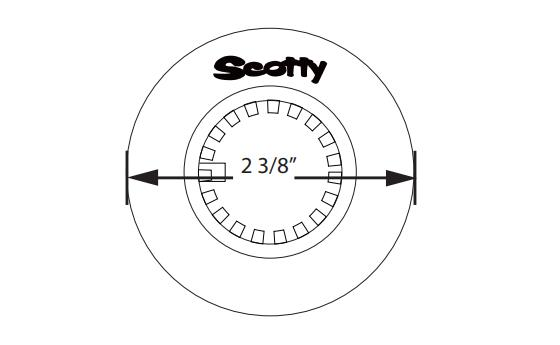 SCOTTY 444 Plastik Dişli Güverte Monte Vida-Somun Seti