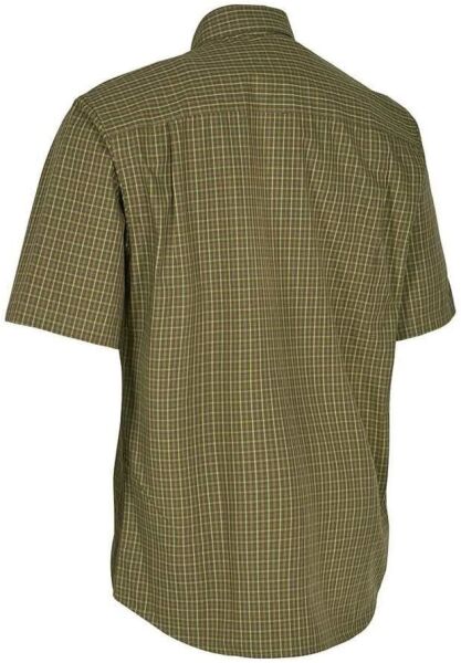 T. DEERHUNTER Nıkhıl Yeşil-Kare Kısa Kol Gömlek 43/44