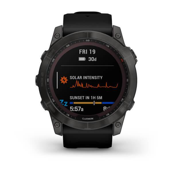 GARMİN Fenix 7x Sapphire Solar Karbon Gri DLC Tita