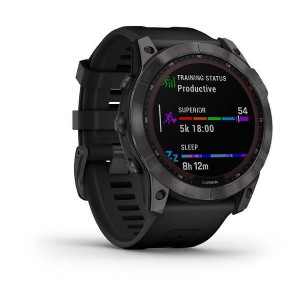 GARMİN Fenix 7x Sapphire Solar Karbon Gri DLC Tita