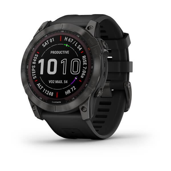 GARMİN Fenix 7x Sapphire Solar Karbon Gri DLC Tita