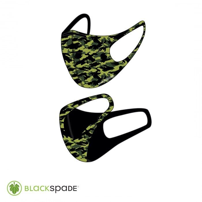 BLACK SPADE ÇOCUK KORUYUCU MASKE YEŞİL KAMO S2