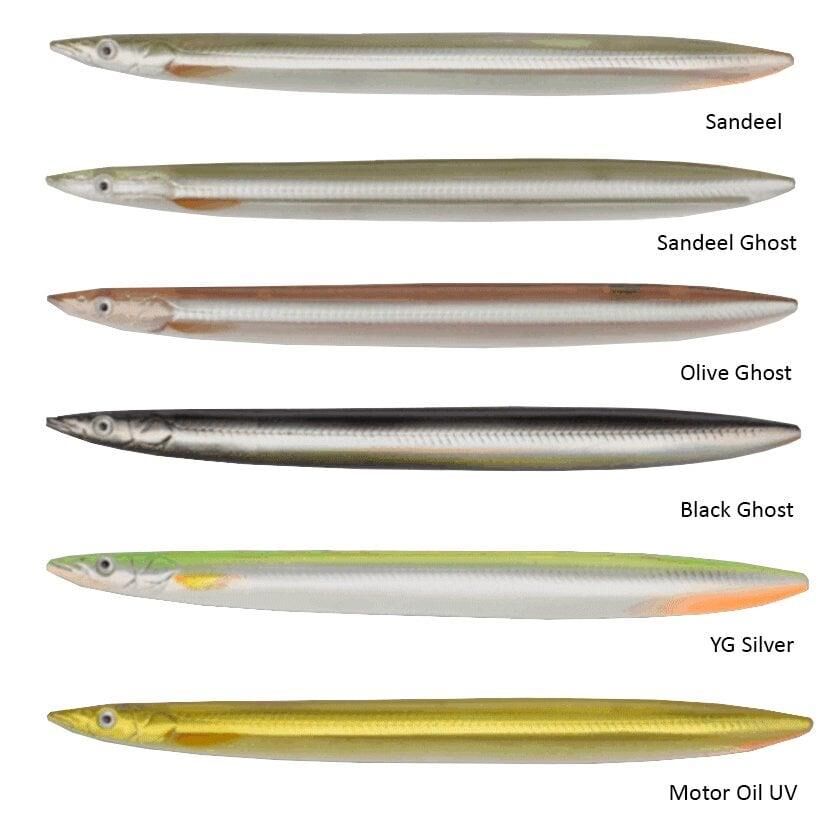 SavageGear B-SG Line Thru Sandeel 125mm 19g 06-Motoroil UV
