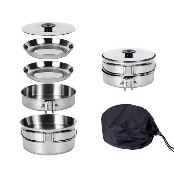 KINGCAMP BACKPACKER III Silver Yemek Set (2 Kişi)