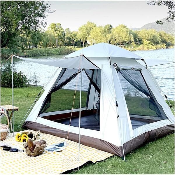 DFT 3 Kişilik Otomatik Çadır 200x200x135cm - Bej/Yeşil