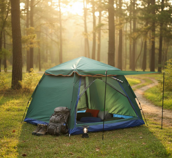 DFT 6-8 Kişilik Otomatik Çadır 300x300x200cm - Mavi/Yeşil/Bej