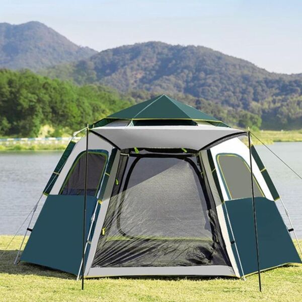 DFT 4 Kişilik Otomatik Çadır 210x210x150cm - Yeşil/Bej