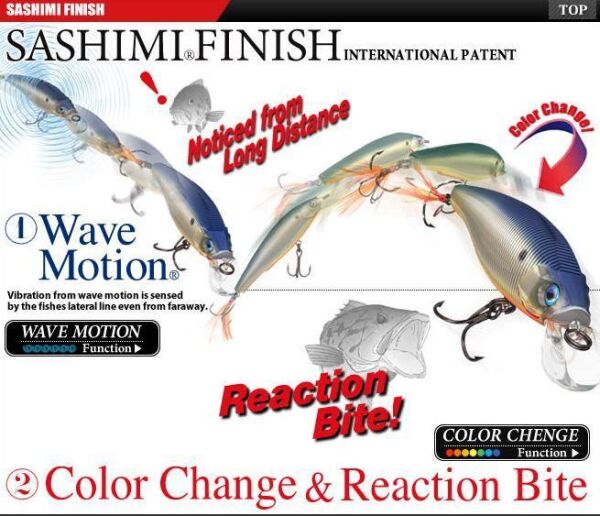 D.YO-ZURI  Sashimi Flat Crank R1063-CCPT F70mm Maket Yem