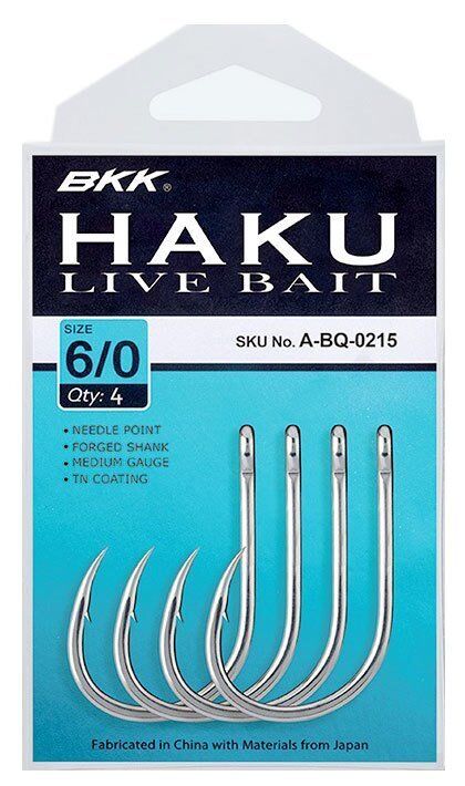 BKK Haku Livebait İğne No 4/0 - 5 ADT