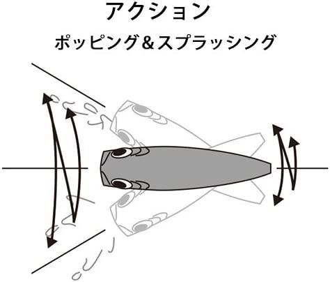 D.YO-ZURI  Hydro Popper F 90mm R1151 BM(Blue Mackarel) Maket Yem