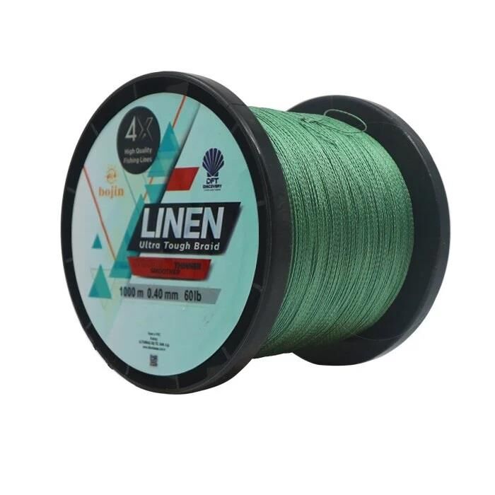 DFT Bojin 4X Linen İp Misina 0.40 mm  1000m  Yeşil
