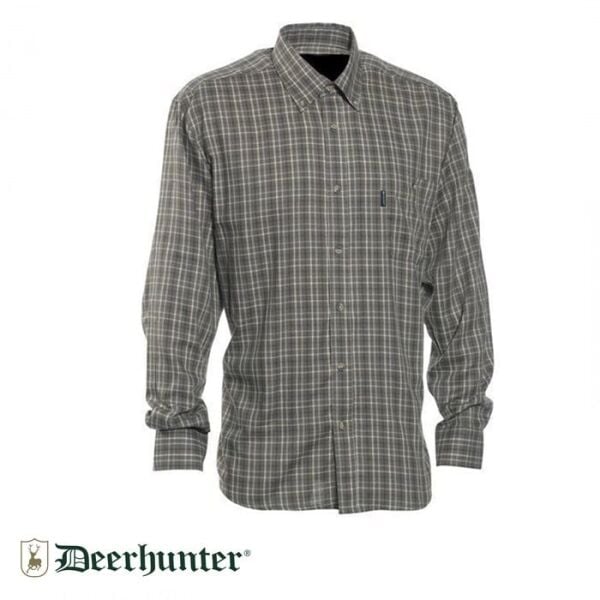T. DEERHUNTER Waylon 399 Yeşil Kareli Uzun Kol Gömlek 41/42