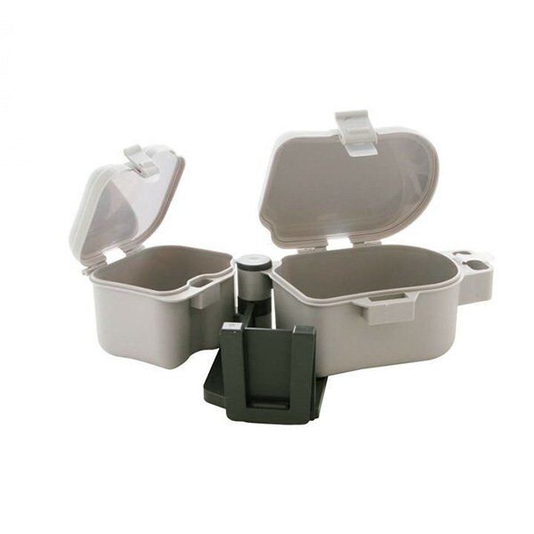 DFT Çift Bölmeli Gri Yem Kutusu