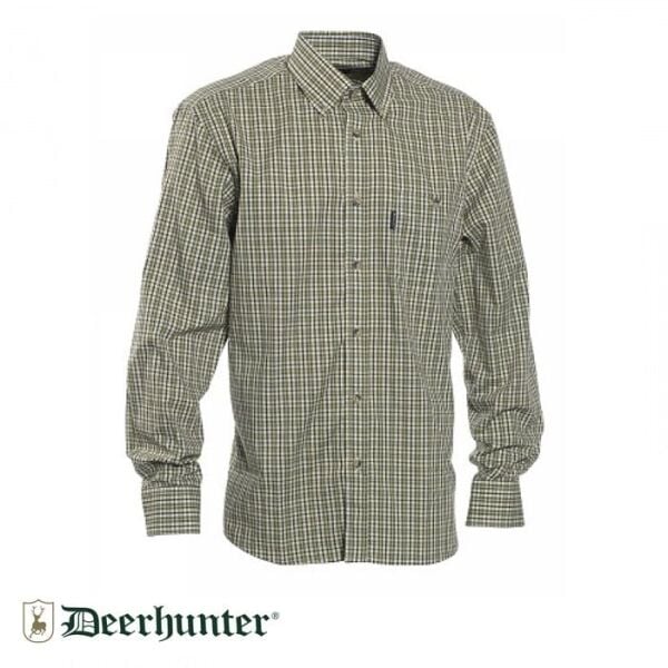 T. DEERHUNTER Wyatt Yeşil Kareli Uzun Kol Gömlek 43/44
