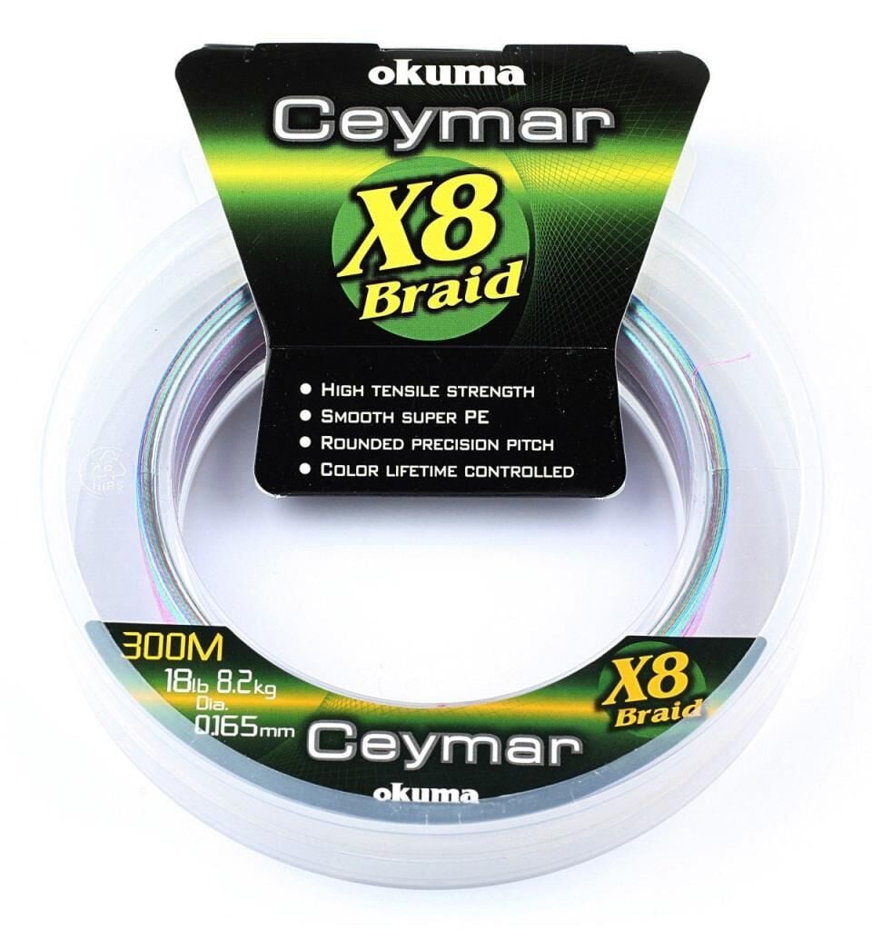 OKUMA Ceymar (Multı Color) 300mt 8 Kat Örgü İp Misina - 0,26mm
