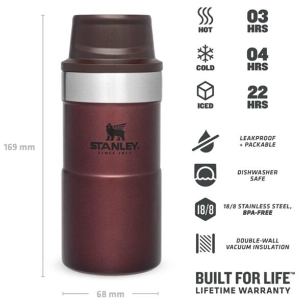 STANLEY Klasik Trigger-Action Bordo Termos Bardak 0.25 LT