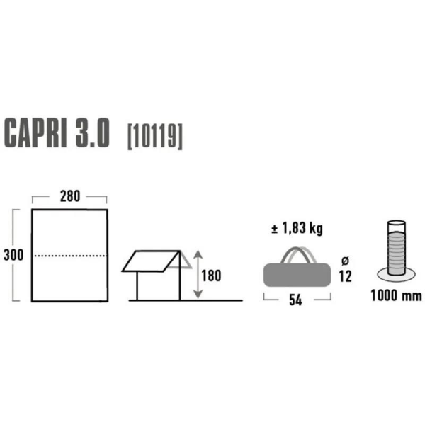 HIGH PEAK Capri 3.0 Güneş Koruma Tentesi Tarp