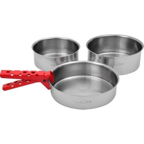 NURGAZ Krom Tencere Tava Seti