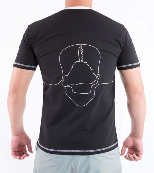 VAV Baseti-01 Yuvarlak Yaka T-Shirt Beyaz Kurukafa L