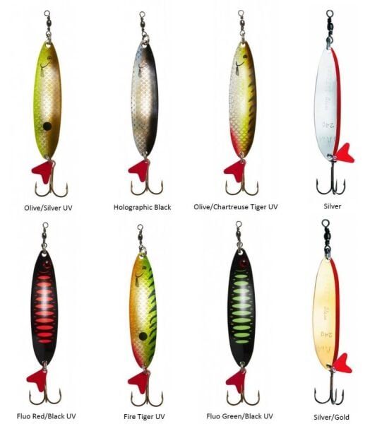 DAM Effzett Standard Spoon Slim 8 cm 24 gr Sinking Kaşık Fluo Green/Black UV