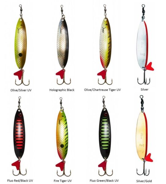 DAM Effzett Standard Spoon Slim 8 cm 24 gr Sinking Kaşık Fluo Green/Black UV