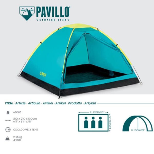 PAVILLO Cooldome 3 Kişilik Çadır (210x210x130)