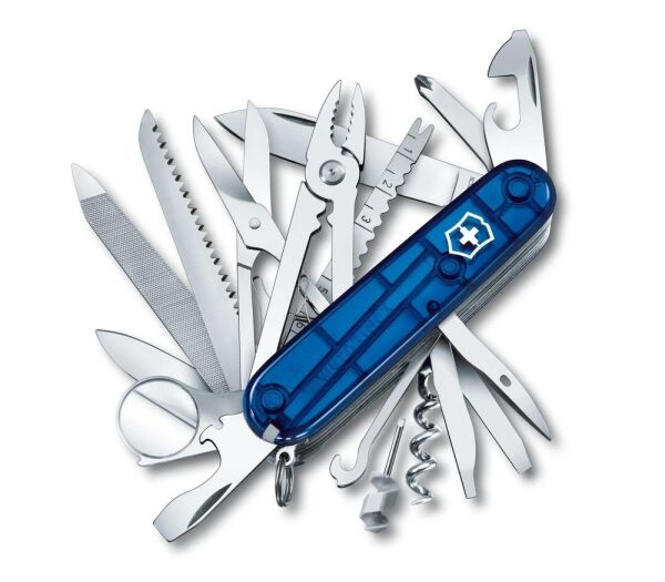 VICTORINOX Swiss Champ Şeffaf Mavi Çakı