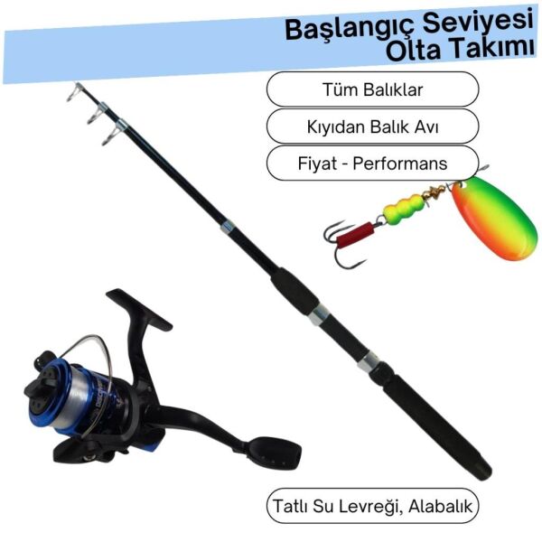 DFT Başlangıç Seviyesi Olta Takımı (Makine, Kamış ve Kaşık Yem)