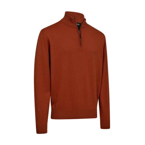 DEERHUNTER Harrington Fermuarlı Kahve Kazak M