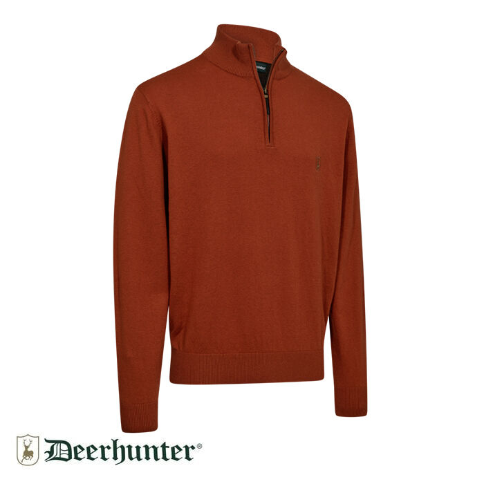 DEERHUNTER Harrington Fermuarlı Kahve Kazak XL