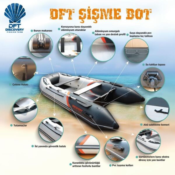 DFT Şişme Bot MX360AL 360cm Alüm Taban