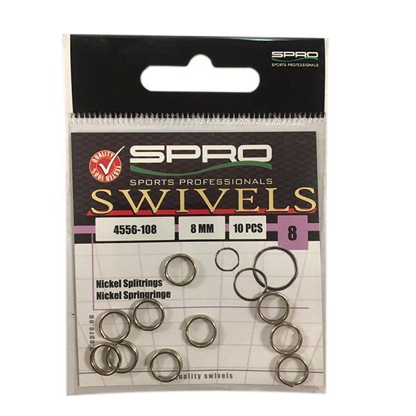 T.D. SPRO Nikel Halka(Ayrık) 8MM - 10 Adet