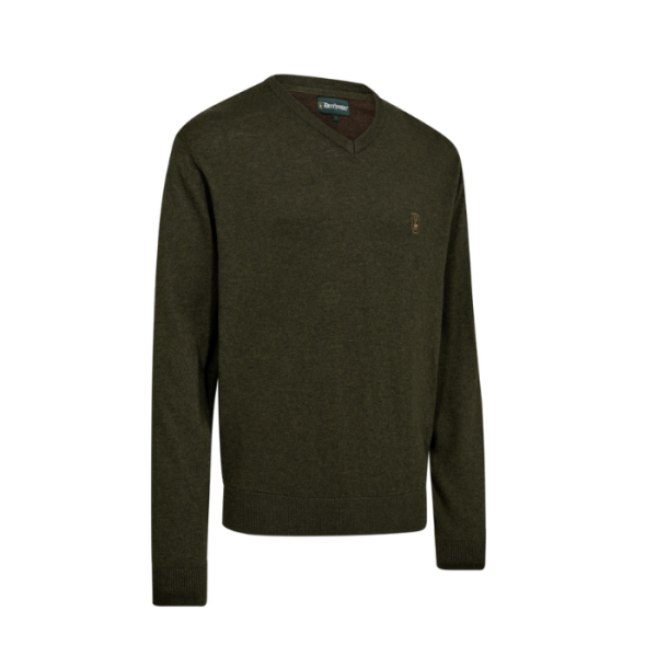 DEERHUNTER Harrington V Yaka Yeşil Kazak 2XL